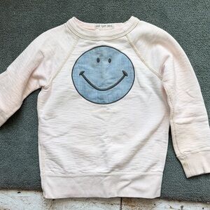 Denim Dungaree,sweatshirt Kids Smiley Face Sweatshirt - Cream and Blue size smal